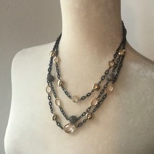 Triple strand necklace